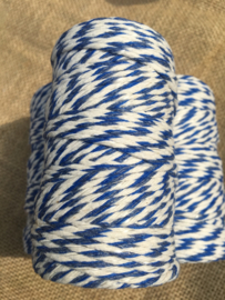 Keukentouw blauw wit  100 gr