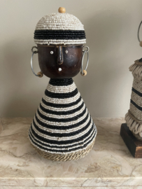 Unieke Glaskralen Namji pop gestreept