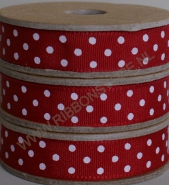 DO12830 Red with cream dots