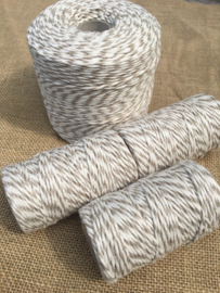 Keukentouw taupe wit  100 gr