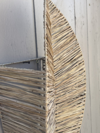 Raffia wandlamp Blad medium