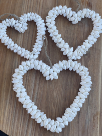 Schelpen hart woondecoratie "Love"