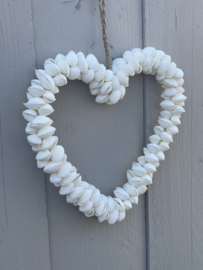 Schelpen hart woondecoratie "Love"