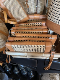 Lederen rotan portemonnee tan kleur