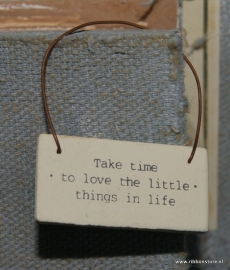 Take time to love the little