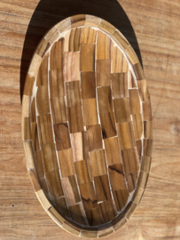 BB Mozaïek houten ovalen schaal