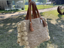 Strandtas met pompom