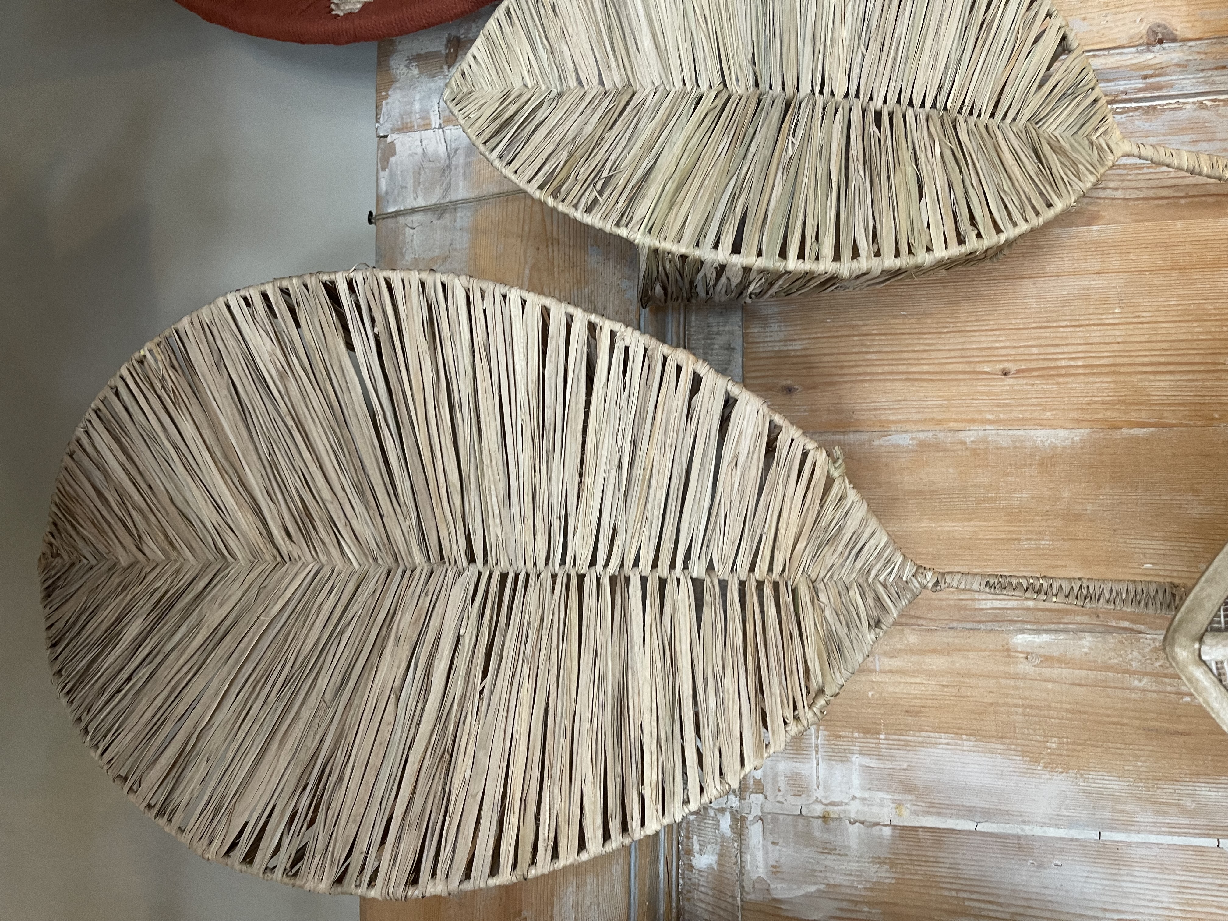 Rotan wandlamp Blad small
