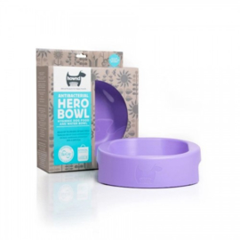 Hero Bowl antibacteriële eet- en drinkbak Lavender Blush S