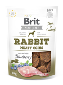 Brit Jerky Meaty Coins Rabbit 80 gram
