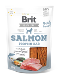Brit Jerky Protein Bar Salmon 80 gram