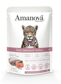 Amanova tasty salmon & turkey 85gr