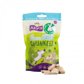 Akyra Freeze Dried Chunkeez konijn  60 gram