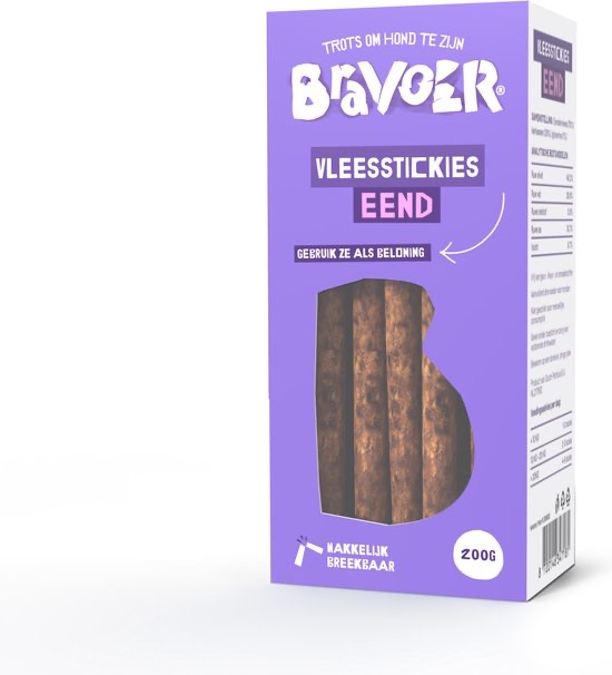Bravoer eend vleesstickies