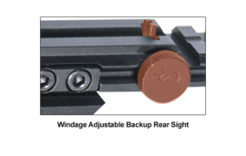 (4238) UTG AK47 19-Slot Low-pro beryl style Picatinny Rail w/QD & Rear Sight