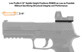 (1193) UTG® Rear Sight Dovetail Optic Mount, SIG P320 Compatible, for DOCTER®
