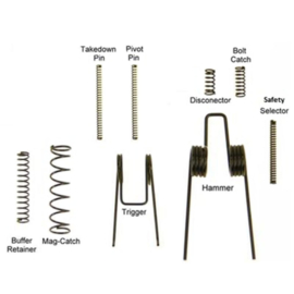 (1252) AR15 9-Piece Lower Spring Kit