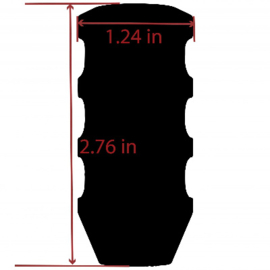 (1259) Sniper style Mondingsrem / Compensator AR-15 1/2"x28 TPI