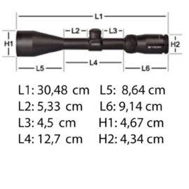 (9290) Vortex Crossfire II 3-9x40 Rifle Scope, V-Plex Recticle (MOA)