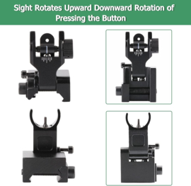 (1296) AR15 Flip-Up Backup Iron Sights