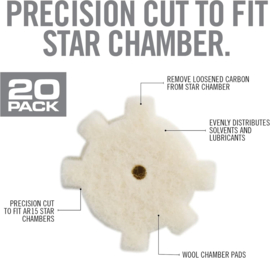 (5221) AR-15 AR15 Star Chamber Cleaning Pads - Kamerborstel vilt