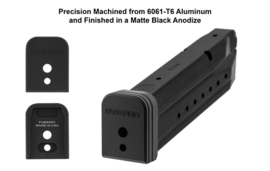 (4244) UTG PRO® +0 Base Pad, S&W M&P 9/40, Matte Black Aluminum Magazijn Basepad