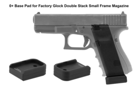 (4245) UTG PRO® +0 Base Pad, Glock Small Frame, Matte Black Aluminum Magazijn Basepad