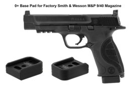 (4244) UTG PRO® +0 Base Pad, S&W M&P 9/40, Matte Black Aluminum Magazijn Basepad