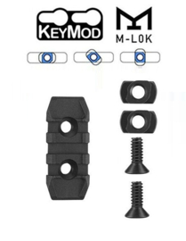 (4229)  M-LOK / KeyMod Rail Section  3 Slots Black