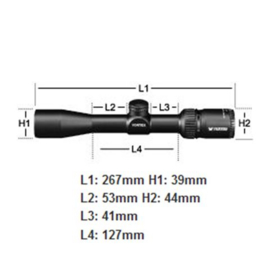(9341) Vortex Crossfire II 2-7x32 Rifle Scout Scope, V-Plex Recticle (MOA)