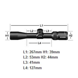 (9341) Vortex Crossfire II 2-7x32 Richtkijker Scout Scope, V-Plex Recticle (MOA)