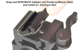 (4204) .22/Airgun to Picatinny/Weaver Low Pro Snap-in Adaptor