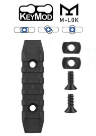 (4226) M-LOK / KeyMod Rail Section 5 Slot long Black