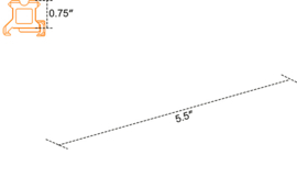 (4240) UTG Super Slim Picatinny Riser Mount, 0.75" Height, 13 Slots
