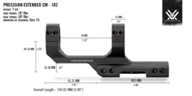 (9410) Vortex Cantilever Montage 25,4 mm 2-Inch Offset (1.59 inch/40.39mm)