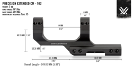 (9410) Vortex Cantilever Mount 25,4 mm 2-Inch Offset (1.59 inch/40.39mm)