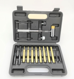 (1234) 17 piece Gunsmith Roll pin punch set including hammer