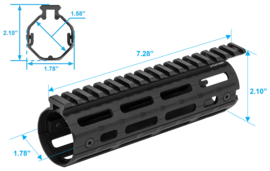 (8088) UTG PRO™ AR15 Carbine Super slim M-Lok Handguard handbeschermer