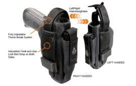 (4210) UTG LE Grade Ambidextrous Belt Holster, Black