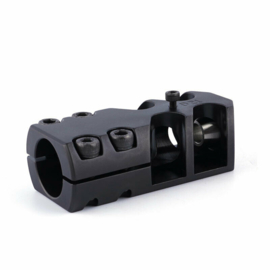 (8909) Clamp on muzzle brake for barrel Ø  20.2 - 21.2 mm cal. 6.5mm/ 6mm/.223