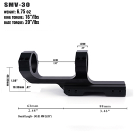(9430)  OEM Cantilever Montage 30mm  2-Inch Offset (1.59 inch/40.39mm)