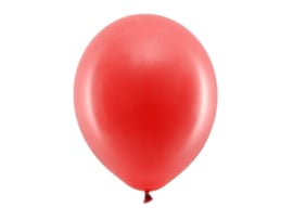 Ballon pastel kleur rood 30 cm - 10 stuks