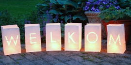 Candle bag losse letters - per stuk