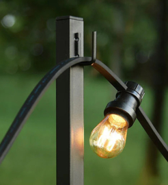 Korte metalen palen voor lichtsnoer - set a 4 stuks