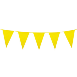 Vlaggenlijn gele vlaggetjes 10 meter