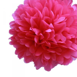 Pompon fuchsia roze 20 cm