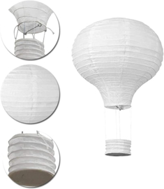 Witte lampion luchtballon 30 cm