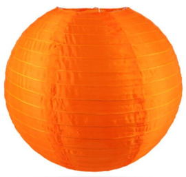 Nylon buiten lampion oranje - 50 cm