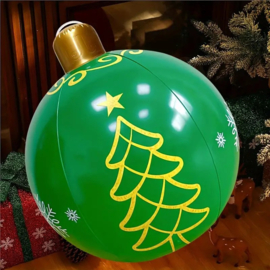 Grote kerstbal groen 60 cm - Kerstboom