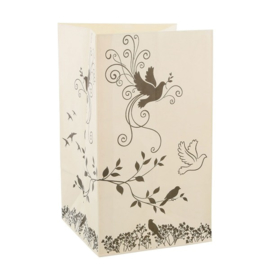 Candle bag met print zwart/wit 3 stuks.